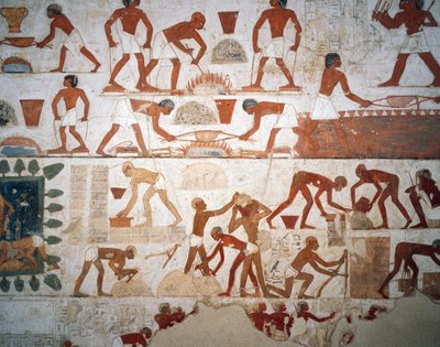 Traitement des métaux et fabrication de briques de boue - Egyptian 18th Dynasty