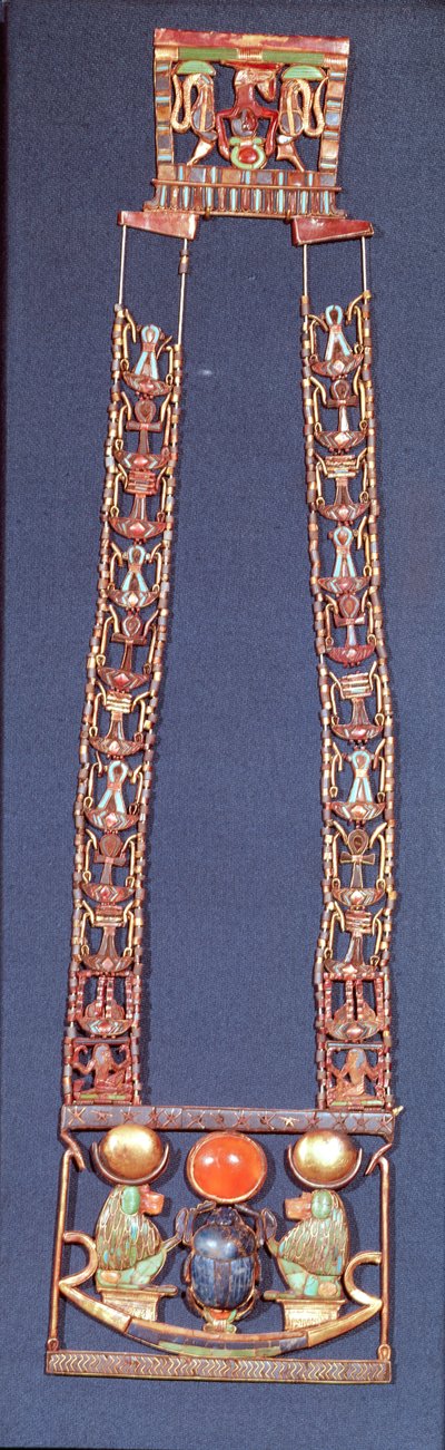 Collier du Soleil Levant, de la tombe de Toutankhamon (c.1370-52 av. J.-C.) Nouveau Royaume - Egyptian 18th Dynasty