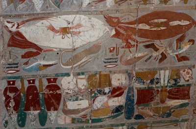 Bas-relief peint, Temple funéraire de la reine Hatchepsout, Djeser-Djeseru (Saint des Saints), Deir el-Bahari, Louxor, Thèbes (Liste du patrimoine mondial de l