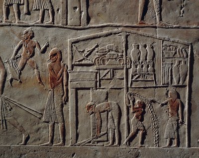Pavillon pour officier de haut rang ou commandant en chef, Relief, Tombe de Horemheb, Saqqara, civilisation égyptienne, Nouvel Empire, Dynastie XVIII - Egyptian 18th Dynasty