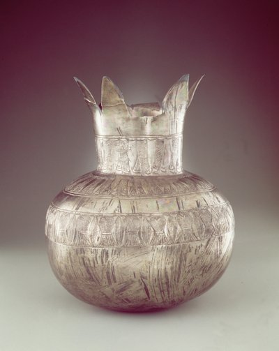 Vase grenade, de la tombe de Toutankhamon, Nouvel Empire (argent ou électrum) - Egyptian 18th Dynasty