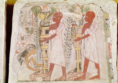 Préparation de deux momies pour la cérémonie de purification, de la tombe de Merymaat, Nouvel Empire - Egyptian 18th Dynasty