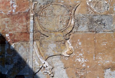 Relief avec Hathor en vache sacrée, Temple mortuaire d
