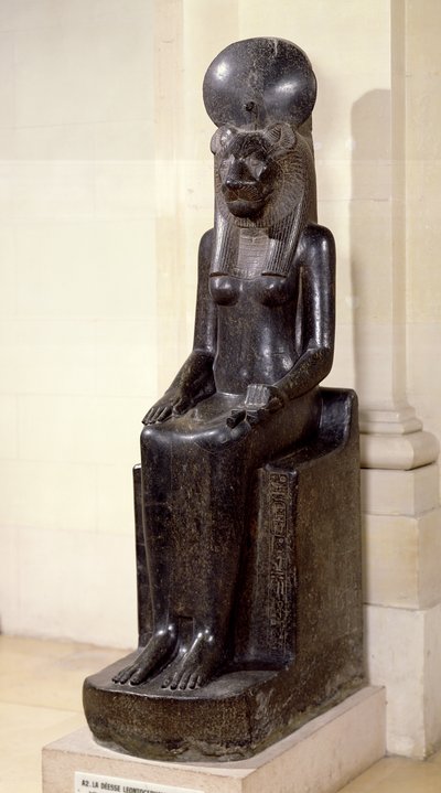 Statue de la déesse à tête de lion Sekhmet, du Temple de Mout, Karnak, Nouvel Empire, vers 1391-1353 av. J.-C. - Egyptian 18th Dynasty