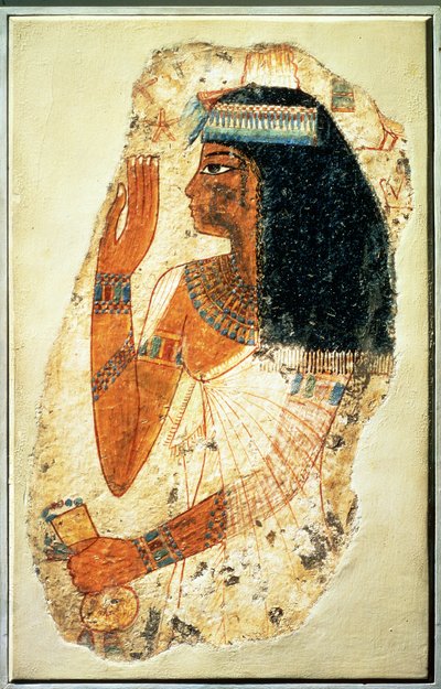 La femme Tjepu, de Thèbes, Tombe 181, Nouvel Empire (plâtre peint) - Egyptian 18th Dynasty