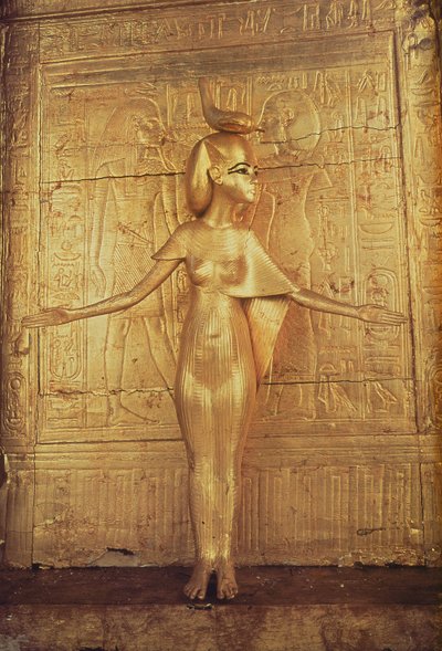 La déesse Selket sur le sanctuaire canope, de la tombe de Toutankhamon (c.1370-1352 av. J.-C.) Nouveau Royaume - Egyptian 18th Dynasty