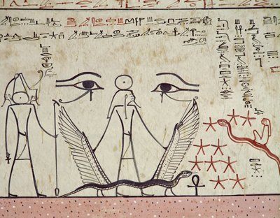 Les deux yeux mystiques, de la tombe de Thoutmosis III (c.1504-1450 av. J.-C.) Nouveau Royaume - Egyptian 18th Dynasty