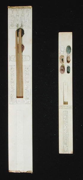 Deux palettes, de la tombe de Toutankhamon, Vallée des Rois, Nouvel Empire, c.1353-1327 av. J.-C. - Egyptian 18th Dynasty