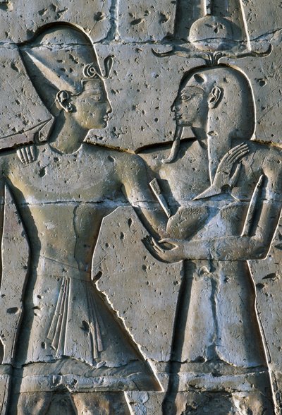 Bas-relief représentant un pharaon, Temple de Séthi Ier, ou Grand Temple d