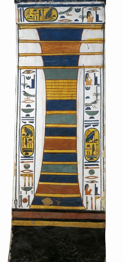 Égypte, Thèbes, Louxor, Vallée des Reines, Tombe de Néfertari, pilier Djed représentant la colonne vertébrale d