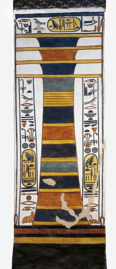 Égypte, Thèbes, Louxor, Vallée des Reines, Tombe de Néfertari, pilier Djed représentant la colonne vertébrale d