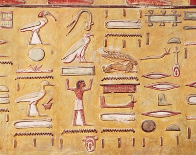Hiéroglyphes, de la tombe de Séthi Ier, Nouvel Empire - Egyptian 19th Dynasty