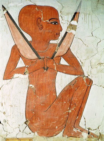 Divinité Naos, de la tombe de Néfertari, Nouvel Empire (peinture murale) - Egyptian 19th Dynasty