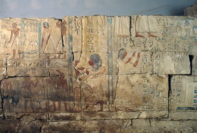 Relief de la tombe de Netcherouymes, haut fonctionnaire de Ramsès II, Saqqara, Égypte, civilisation égyptienne, Nouvel Empire, XIXe dynastie - Egyptian 19th Dynasty