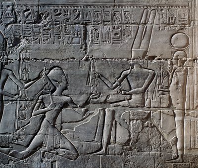 Campagnes de Séthi Ier en Syrie et en Palestine, relief, mur extérieur nord de la Grande Salle Hypostyle, complexe du temple de Karnak (Liste du patrimoine mondial de l