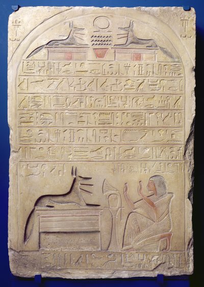 Stèle du général Kasa, Nouvel Empire, c.1294-c.1279 av. J.-C. (calcaire peint) - Egyptian 19th Dynasty