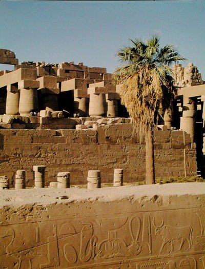 Mur de Ramsès II et le temple de Thoutmôsis - Egyptian 19th Dynasty