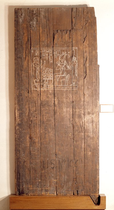 Porte en bois de la tombe de Khonsuhotep, Nouvel Empire, vers 1285 av. J.-C. (bois) - Egyptian 19th Dynasty