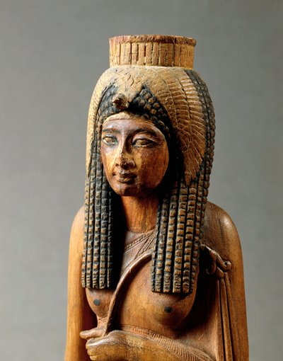 Statue en bois d