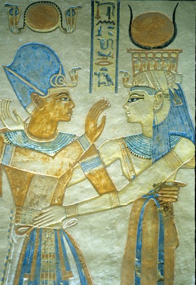 Égypte ancienne, Ramsès III embrasse Isis, tombeau d