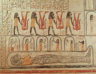 Détail du Livre de la Terre, de la chambre funéraire de la tombe de Ramsès VI (r.1143-1136 av. J.-C.) Nouveau Royaume - Egyptian 20th Dynasty