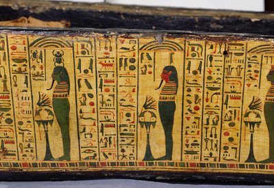Détail de la base extérieure du cercueil de la momie de Nesyamun, probablement trouvé à Deir El-Bahri, Nouvel Empire, vers 1100 av. J.-C. - Egyptian 20th Dynasty