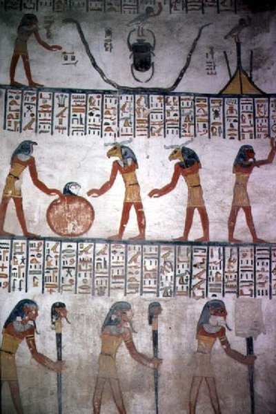 Fresque de la Chambre I dans la tombe de Ramsès VI, Nouvel Empire (vers 1145-1137 av. J.-C.) - Egyptian 20th Dynasty