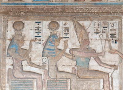 Image en relief peinte sur le mur - Egyptian 20th Dynasty
