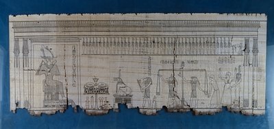 Papyrus représentant une scène satirique, vers 1100 av. J.-C., datant du règne de Ramsès IX, civilisation égyptienne, Nouvel Empire, XXe dynastie - Egyptian 20th Dynasty