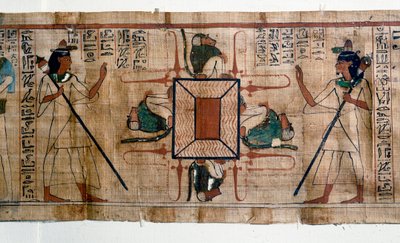 Antiquité égyptienne : le lac de feu en enfer. Papyrus d