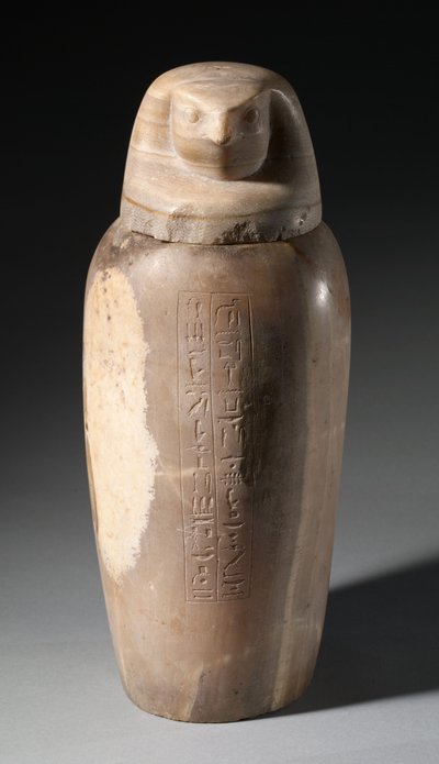 Vase canope avec tête de faucon, 664-525 av. J.-C. - Egyptian 26th Dynasty