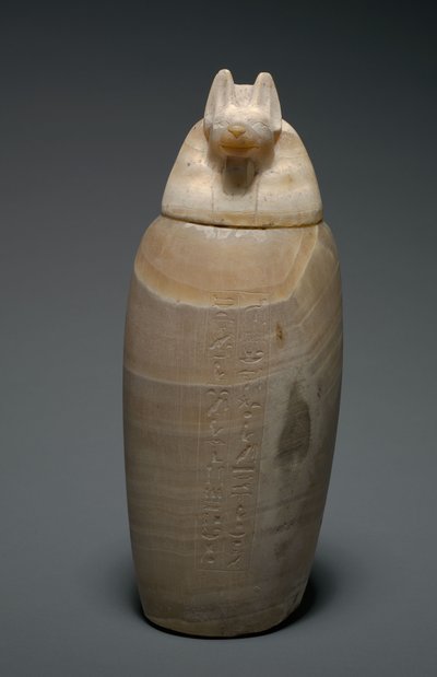Vase canope à tête de chacal, 664-525 av. J.-C. - Egyptian 26th Dynasty