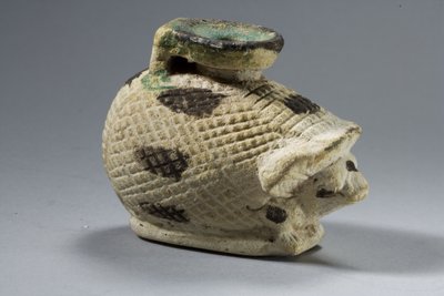Aryballos hérisson, Période Saïte (faïence) - Egyptian 26th Dynasty