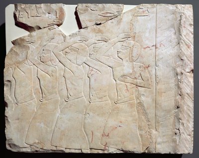 Relief de la tombe de Nes-Peka-Shuty, Deir El-Bahri, Thèbes, (détail) - Egyptian 26th Dynasty