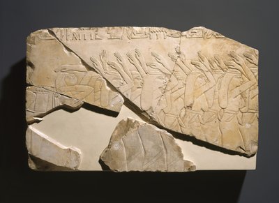 Relief de la tombe de Nes-Peka-Shuty, Deir El-Bahri, Thèbes, (détail) - Egyptian 26th Dynasty