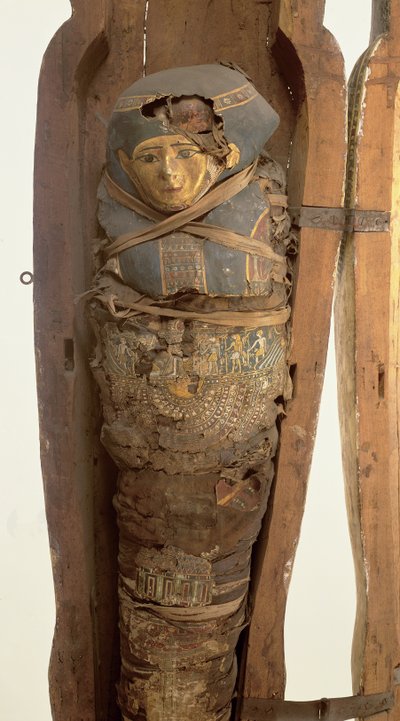 Sarcophage et corps momifié de Psametik I (664-610 av. J.-C.) Période tardive - Egyptian 26th Dynasty