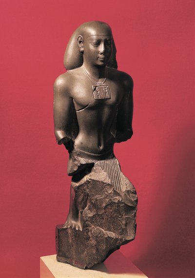 Statue de Iahmes Saneith, un haut fonctionnaire, période Saïte, c.570-526 av. J.-C. - Egyptian 26th Dynasty