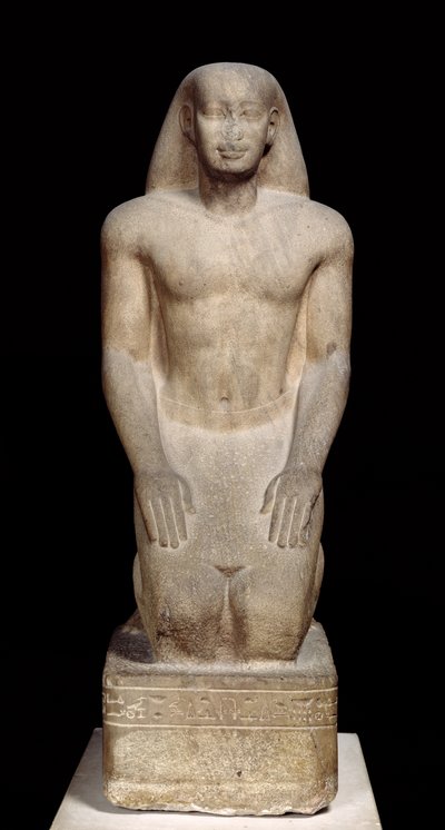 Statue de Nakhtorheb agenouillé, Période Saïte, c.595-589 av. J.-C. - Egyptian 26th Dynasty