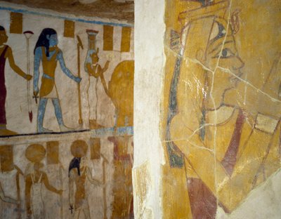 Peintures murales de la tombe de Pa Nentwy - Egyptian 26th Dynasty