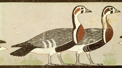 Les oies de Meidum, de la tombe de Néfermaat et Atet, Ancien Empire, vers 2620 av. J.-C. (stuc peint) - Egyptian 4th Dynasty
