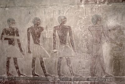 Artisans du mur sud de la chapelle mastaba de Ti, Ancien Empire - Egyptian 5th Dynasty