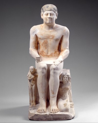 Nikare avec sa femme et sa fille, c.2420-2389 av. J.-C. - Egyptian 5th Dynasty