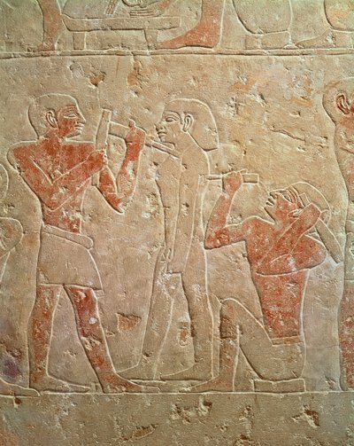 Relief représentant deux sculpteurs taillant une statue, du mastaba de Kaemrehu, Saqqarah, Ancien Empire, vers 2325 av. J.-C. - Egyptian 6th Dynasty