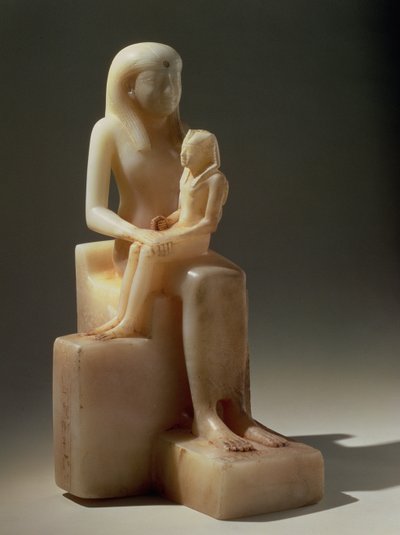 Pepi II et sa mère la reine Meryreankhnes, possiblement de Saqqarah, Ancien Empire (calcite) - Egyptian 6th Dynasty Egyptian 6th Dynasty