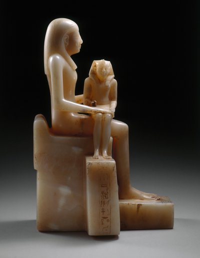 Pepy II et sa mère la reine Meryreankhnes, probablement de Saqqara, Ancien Empire (calcite) - Egyptian 6th Dynasty Egyptian 6th Dynasty