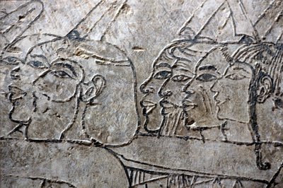 Égypte ancienne, peinture murale, captifs asiatiques, style amarnien, tombe de Ramose, vallée des nobles, Thèbes - Egyptian Egyptian