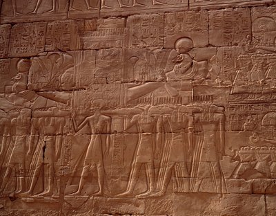 Antiquité égyptienne : bas-relief du temple de Karnak, Louxor, Égypte - Egyptian Egyptian
