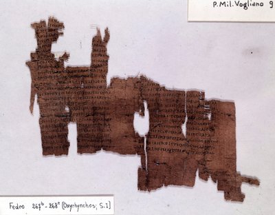 Papyrus littéraire: Phèdre de Platon - Egyptian Egyptian