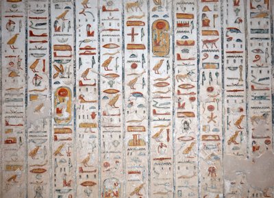 Hiéroglyphe mural, Vallée des Rois, Louxor - Egyptian Egyptian