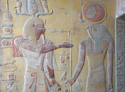Rê le Roi Soleil et Khnum, Gardien des Sources du Nil, Tombeau de Ramsès IX, Louxor - Egyptian Egyptian